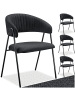 tectake Armlehnstuhl mit Steppmuster, Webstoff, gepolstert, 60 x 58 x 85 cm