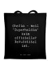 Mr. & Mrs. Panda Tragetasche Spruch Chefin Superheldin mit Spruch in Schwarz