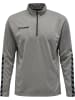 Hummel Halbreißverschluss Sweatshirt Hmlauthentic Kinder in GREY MELANGE