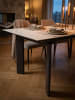 KADIMA DESIGN Esszimmertisch 180x95x77 cm Keramik Glas Esstisch Marmor-Optik, in Weiß