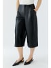Oui Bundfaltenhose in black