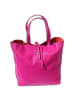 Florence Florence Shopper, Schultertasche Leder pink ca. 30cm