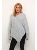 Cream Poncho CRHoliday Loose fit in Light Grey Melange