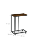 relaxdays Beistelltisch "Industrial" in Dunkelbraun/ Schwarz - (B)60 x (H)79 x (T)30 cm