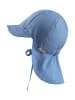 Sterntaler Schirmmütze mit Nackenschutz uni in samtblau