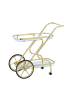 relaxdays Servierwagen in Messing - (B)43 x (H)80 x (T)85 cm