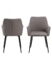 ebuy24 Esszimmerstuhl Lizzy Graubraun 2er Set