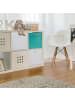 relaxdays 4 x Aufbewahrungskorb in Weiß - (B)32 x (H)31 x (T)30 cm