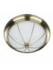 Licht-Erlebnisse Deckenlampe Ø 38 x (H)11 cm in Messing Antik Weiß