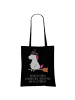 Mr. & Mrs. Panda Schultertasche Einhorn Hexe mit Spruch in Schwarz