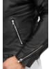 Reichstadt Reichstadt Herren Slim Fit Kunstlederjacke Silver Zipper  RS003PU Black XXXL