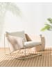 Beliani Gartenstuhl PONTE in Beige/Grau - (W) 89 x (H) 88 x (L) 94 cm
