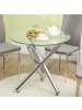 HOMCOM Esstisch in Transparent 80L x 80B x 74H cm
