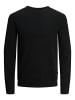 Jack & Jones Weicher Strickpullover mit Rundhalsausschnitt und langen Ärmeln in Schwarz