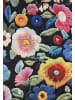 Faera Schal Blumenprint Kurze Fransen Weicher Fall in Schwarz