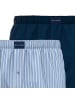Tom Tailor Web-Boxershorts 2er Pack in Dunkelblau/Hellblau/Weiß