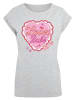 F4NT4STIC Extended Shoulder T-Shirt Lover Babe  Valentinstag in grau meliert