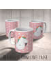 Mr. & Mrs. Panda Outdoor Tasse Einhorn Sänger ohne Spruch in Rot Pastell