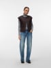 Vero Moda Oversized Weste mit Taschen in Chocolate Torte