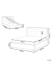Beliani Doppelbett ROUEN in Beige - (W) 168 x (H) 111 x (L) 214 cm