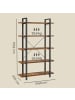 VASAGLE Bücherregal Barnet in Vintagebraun-Schwarz - (B)105 x (H)177.5 x (T)33.5 cm
