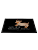 Mr. & Mrs. Panda Gummimatte Hund Dackel mit Spruch in Schwarz