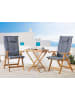 Beliani 5-tlg Bistro Set JAVA in Braun/Blau