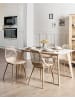 Beliani 4er-Set Esszimmerstuhl MONTELLO in Beige/Braun