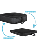 normani Reisetrolley 120-150 L mit Kleidertaschen in Schwarz/Grau