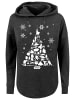 F4NT4STIC Oversized Hoodie Star Wars Christmas Weihnachtsbaum in charcoal