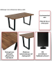 MCW Esszimmertisch O61 Industrial MDF Metall 160x90cm, Walnuss-Optik