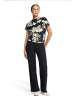 Betty Barclay Printshirt mit Wasserfallausschnitt in Dark Blue/Green