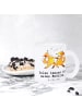 Mr. & Mrs. Panda Teetasse Füchse Salsa tanzen mit Spruch in Transparent