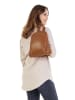 Cluty City-Rucksack echt Leder in cognac