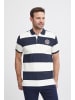 FQ1924 Poloshirt FQPeter stripe polo shirt w badge in Weiß