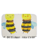 Mr. & Mrs. Panda Badematte Biene Verliebt mit Spruch in Weiß