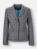 creation L Woll-Mix-Blazer in graphit-kariert
