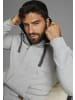 Man's World Kapuzensweatjacke in grau-melange