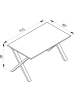 VCM  Premium Holz Esstisch Küchentisch Xona X 110x80 in Silber / Buche