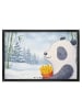 Mr. & Mrs. Panda Schmutzfangmatte Panda Winter Pommes Design ohn... in Weiß