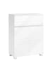 VASAGLE Badschrank in Weiß - (B)30 x (H)80 x (T)60 cm