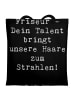 Mr. & Mrs. Panda Shopping Bag Spruch Friseur Talent mit Spruch in Schwarz