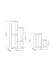CALICOSY Regal SULE in Anthrazitgrau - (W) 42  x (H) 89  x (L) 20  cm