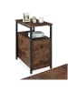 tectake Nachttisch Tullamore 30 x 49,5 x 61,5 cm, Industrial Holz dunkel, rustikal
