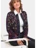 GOLDNER Feinstrick Jacquard-Cardigan, Print in dunkelblau / gemustert