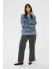 KAFFE curve Strickpullover KCsandia Loose fit in Windward Blu/Bering Sea Animal