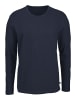 H.I.S Langarmshirt in marine, grau-meliert