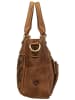 Greenburry Handtasche Vintage Umhängetasche 3Zips in Sattelbraun