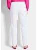 GOLDNER Röhrenhose Jerseyhose mit Schlupfbund in weiß