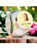 Mr. & Mrs. Panda Bonbonglas Igel Blumen mit Spruch in Gelb Pastell